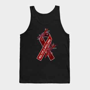 Multiple Myeloma Awareness Burgundy Ribbon Tank Top